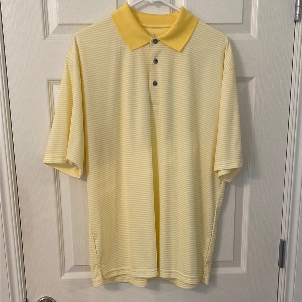 Yellow Striped Polo Shirt